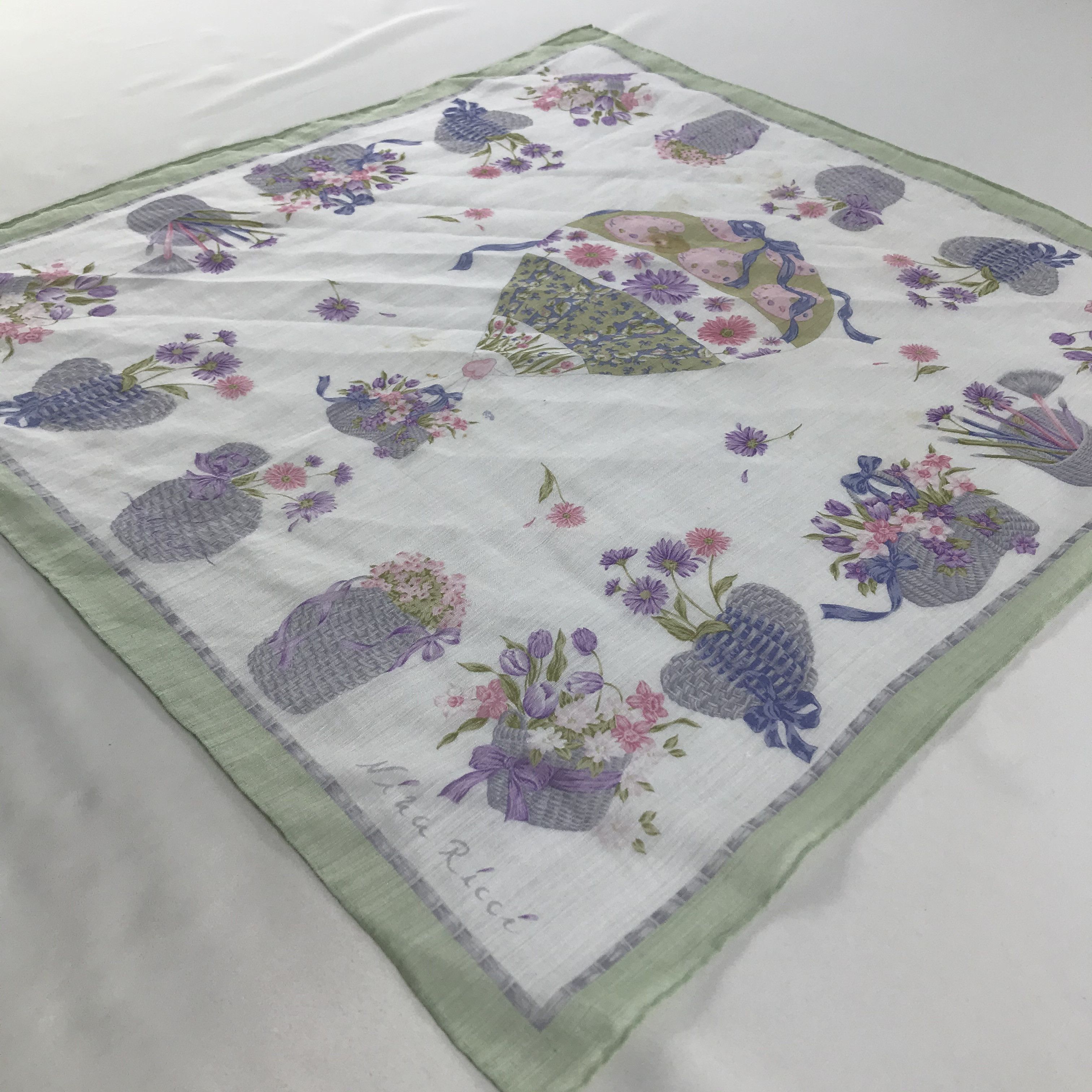 Nina Ricci × Vintage Nina Ricci Bandana / Handkerchief / Neckerchief - S1753 Size ONE SIZE - 2 Thumbnail