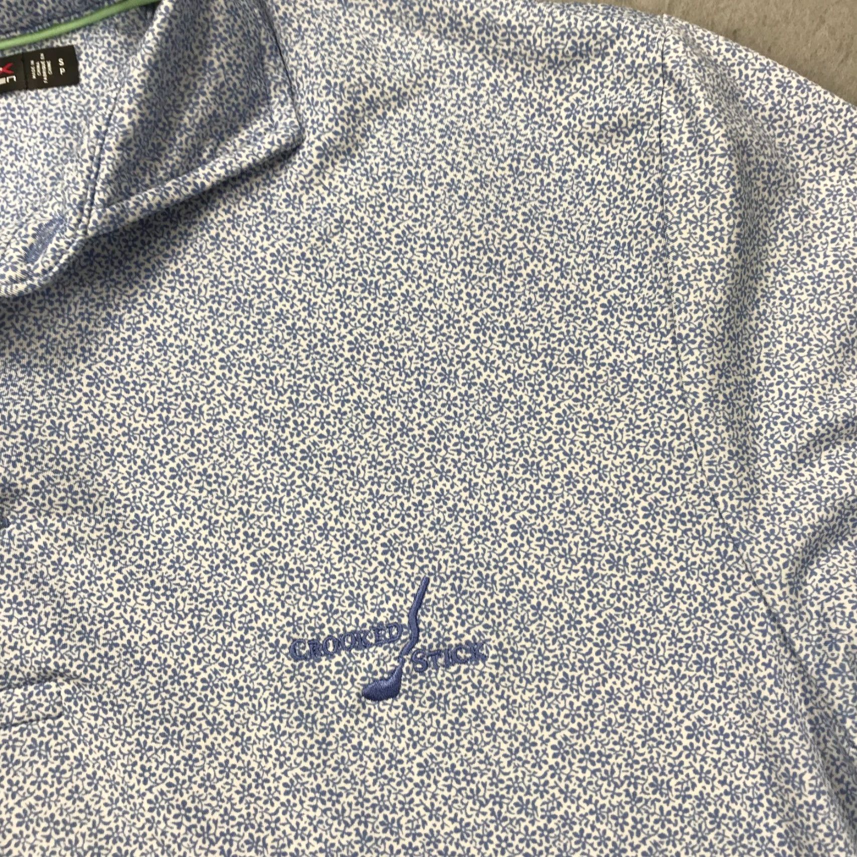 RLX Ralph Lauren RLX Ralph Lauren Polo Shirt Mens Small Blue Wicking Floral Golf Crooked Stick Polo Shirt RLX Mens S Blue Floral Golf Polo Shirt Size US S / EU 44-46 / 1 - 3 Thumbnail