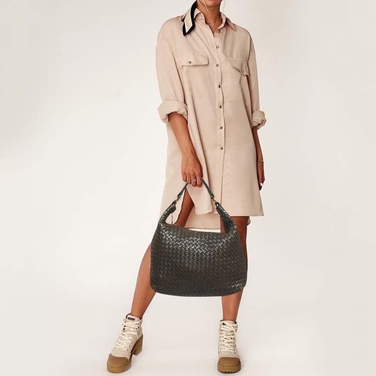 Bottega Veneta Bottega Veneta Intrecciato Hobo Bag Brown Leather luxury Size ONE SIZE - 2 Thumbnail