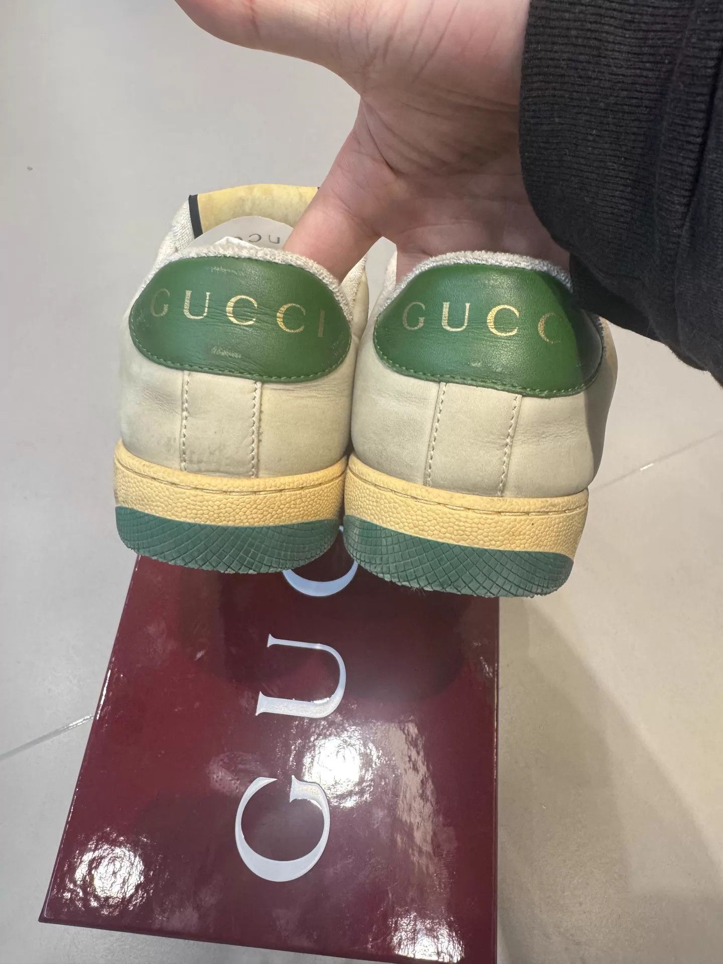 Gucci Gucci GG Distressed Green Red Stripe Sneaker Women's 36 EU Size US 5.5 / IT 35.5 - 4 Thumbnail