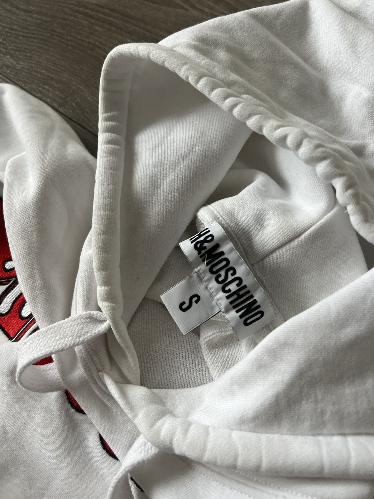 Moschino ‼️Moschino x H&M x Mtv Big Knit Logo White Hoodie‼️ Size US S / EU 44-46 / 1 - 16 Thumbnail