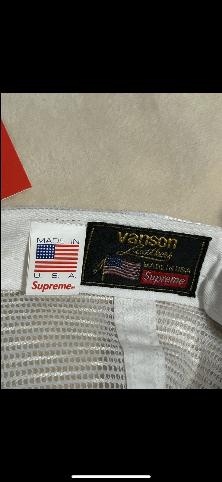 Supreme × Vanson Leathers Supreme Vanson Leather Trucker hat Size ONE SIZE - 5 Thumbnail