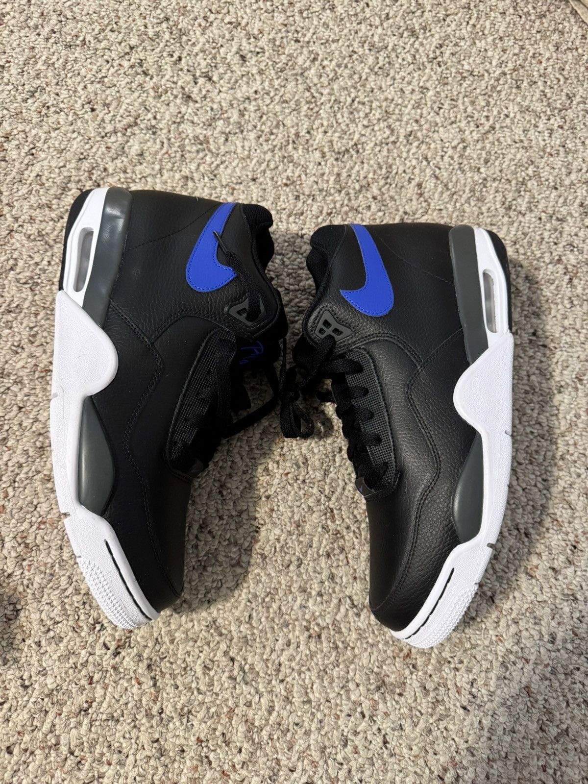 Nike Nike Flight Legacy Leather Black/Hyper Blue - Size Men's 11 Size US 11 / EU 44 - 5 Thumbnail