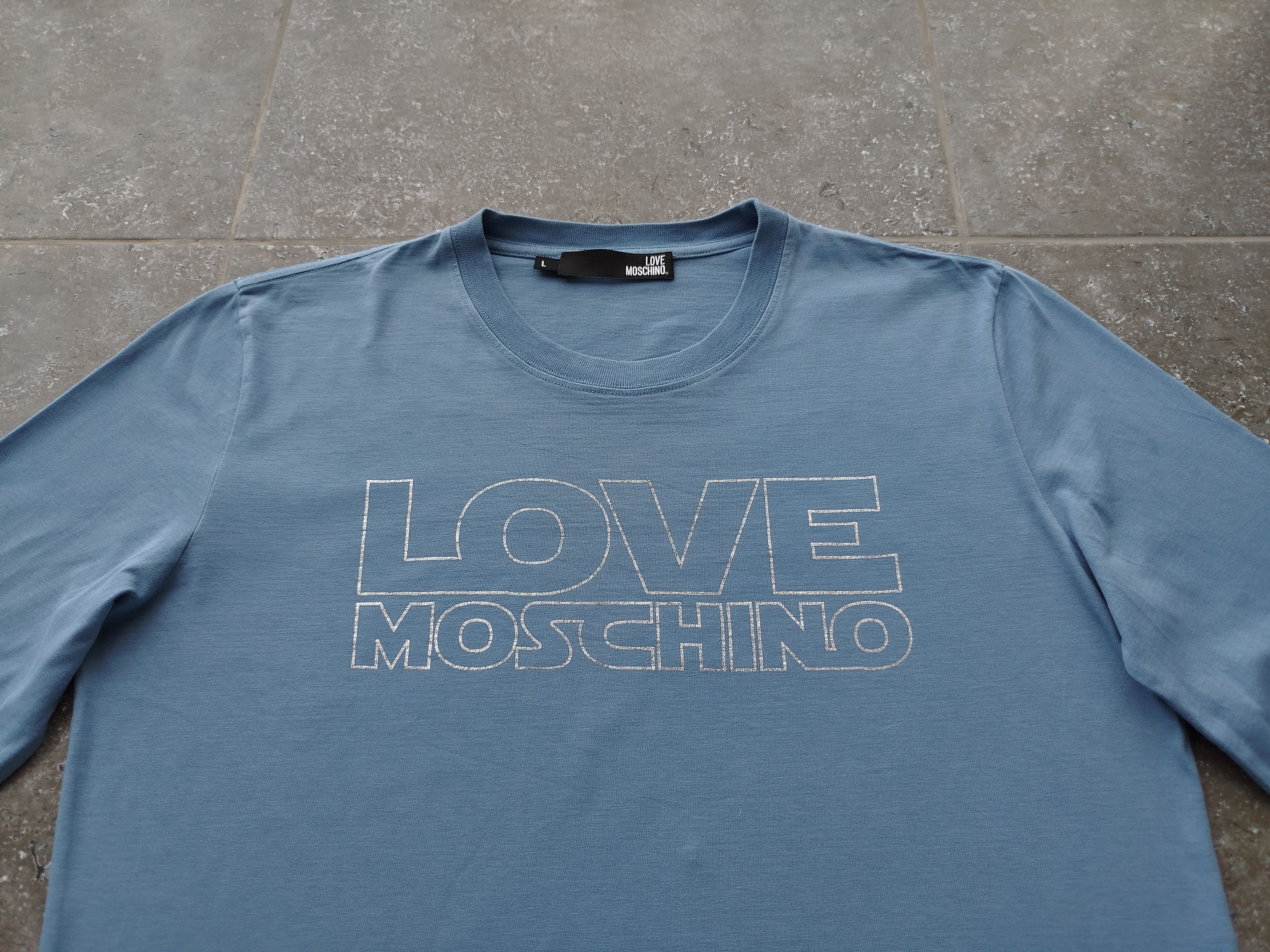 Moschino Love Moschino T-Shirt Long Sleeve Crew Neck Cotton Size L Size US L / EU 52-54 / 3 - 4 Thumbnail