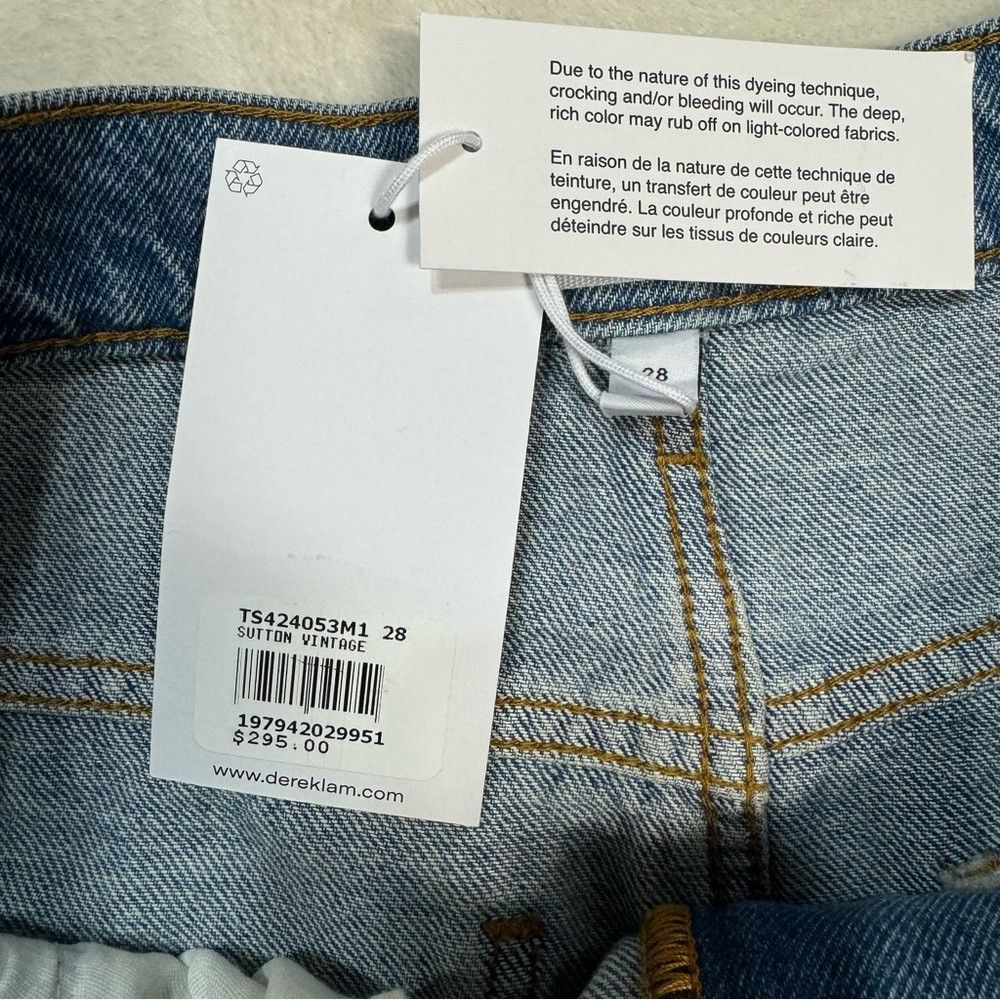 Derek Lam 10 Crosby NWT New $295 Derek Lam 10 Crosby Cotton High Rise Denim Max Size 28" / US 6 / IT 42 - 7 Thumbnail