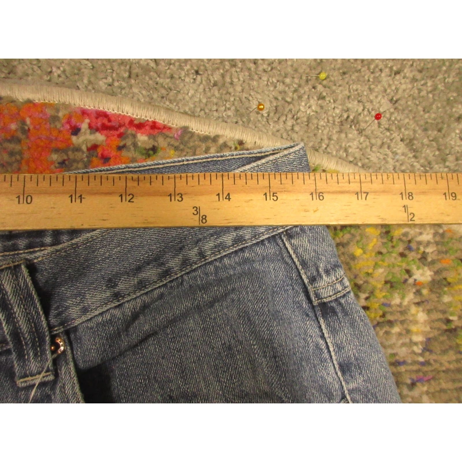 Anchor Blue VINTAGE Anchor Blue Jeans 33X30 Light Denim 5-Pocket Relaxed Straight Baggy Zipper Button Closure Mens 90s Grunge Baggy Jeans Size US 33 - 4 Thumbnail