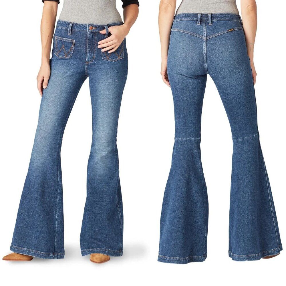 Wrangler NWT New Wrangler Retro High Rise Flare Jeans Size 26 x 30 Size 26" / US 2 / IT 38 - 1 Thumbnail