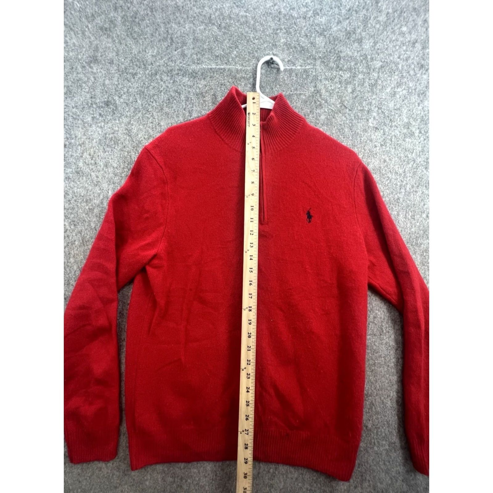 Polo Ralph Lauren Polo Ralph Lauren Sweater Pullover 1/4 Zip M Red Mens Knit Logo Embroidered Mock Neck Casual Christmas Holiday Classic Preppy Size US M / EU 48-50 / 2 - 3 Thumbnail