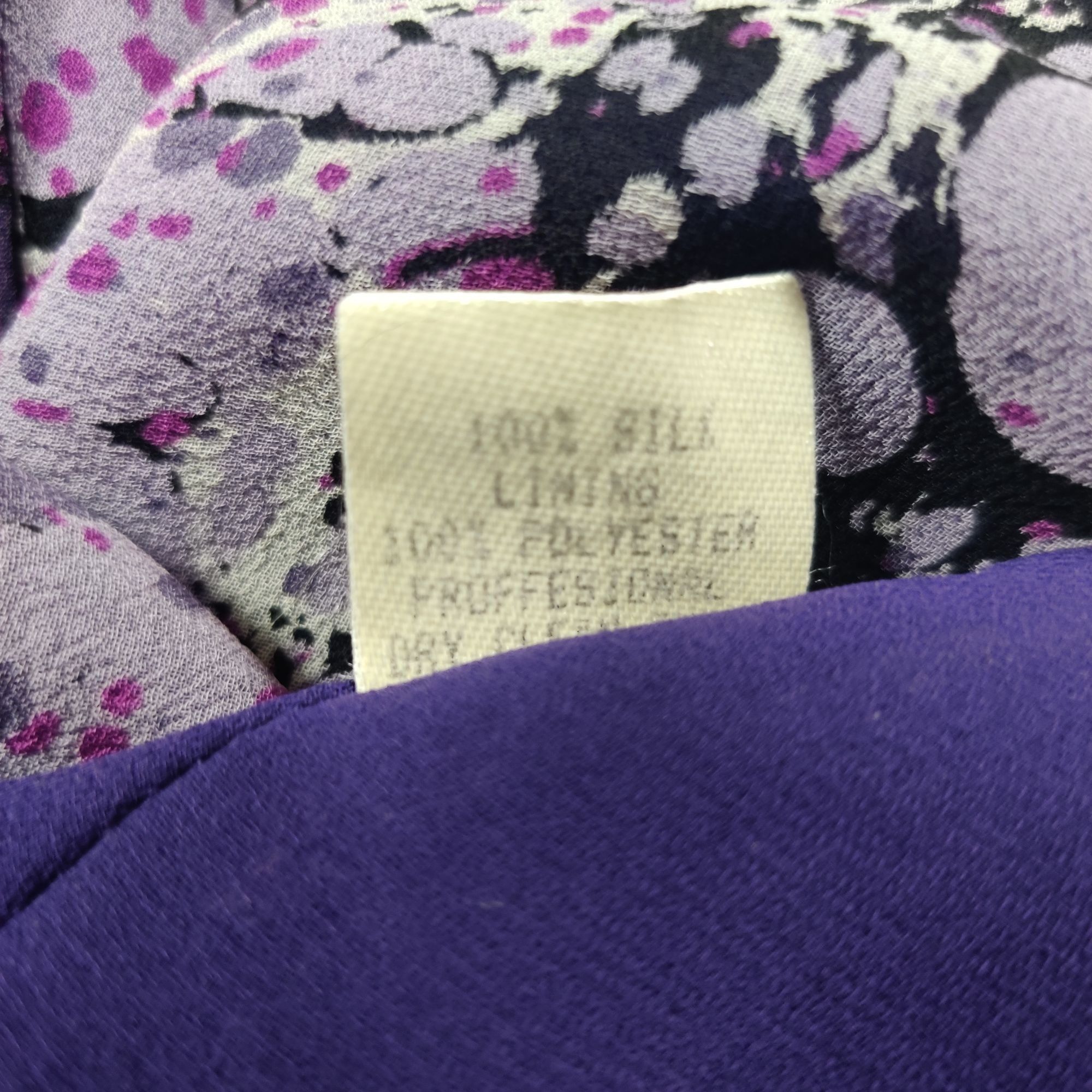 Vintage Andrea Polizzi for Rex Lester 4 Purple Abstract Print Silk S Size S / US 4 / IT 40 - 6 Thumbnail