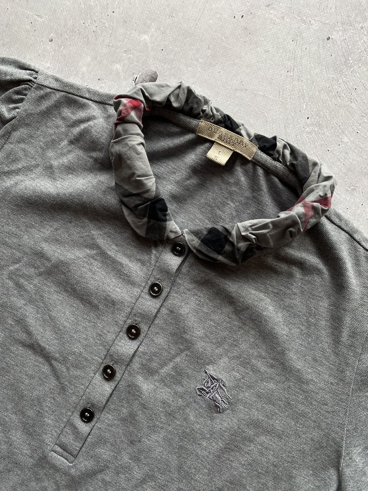 Burberry Vintage Burberry 90s Luxury Y2K Women Polo Shirt Nova Check Size L / US 10 / IT 46 - 3 Thumbnail