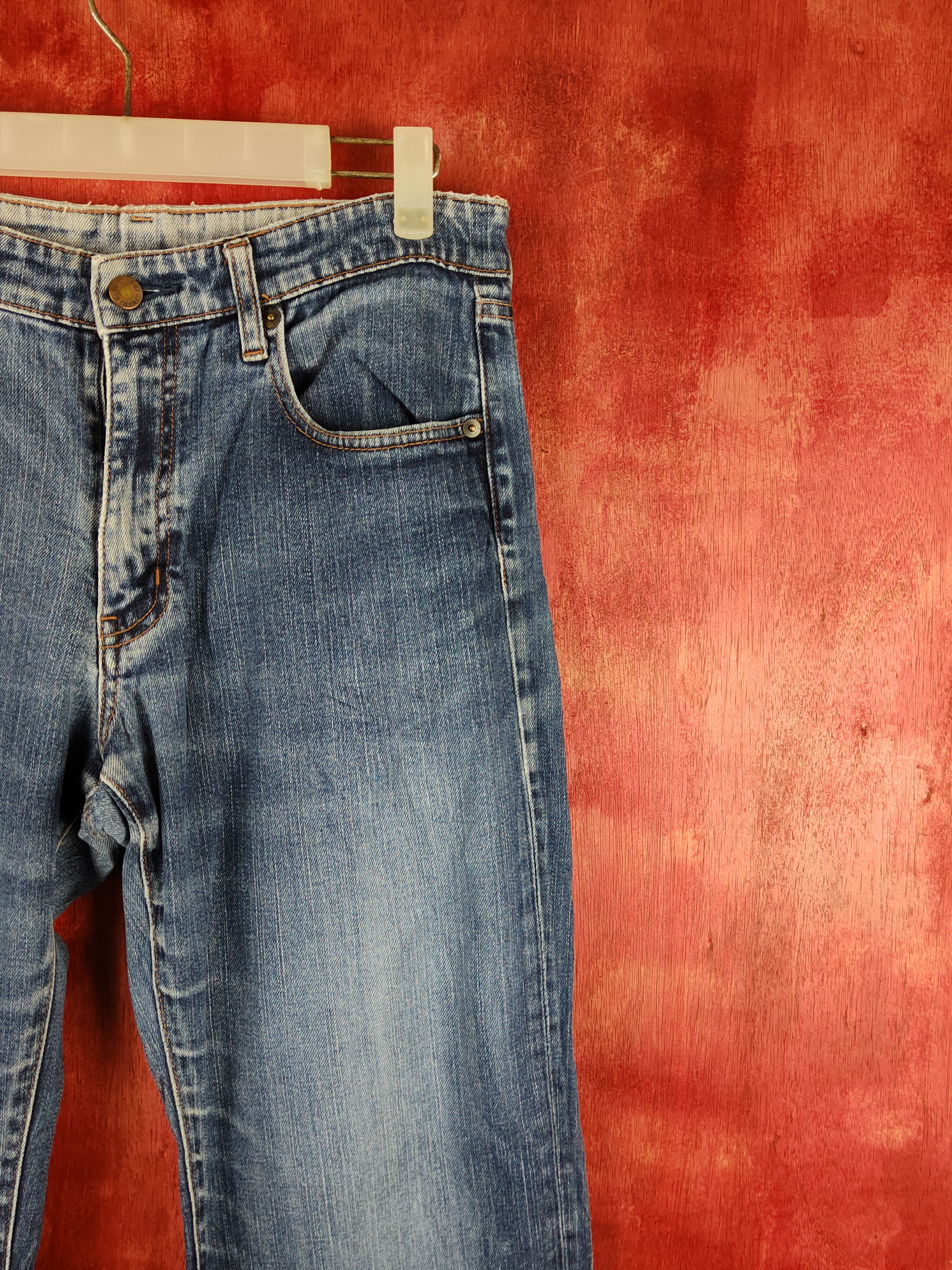 Japanese Brand Uniqlo Blue Distressed Ripped Jeans #S2216 Size US 29 - 5 Thumbnail