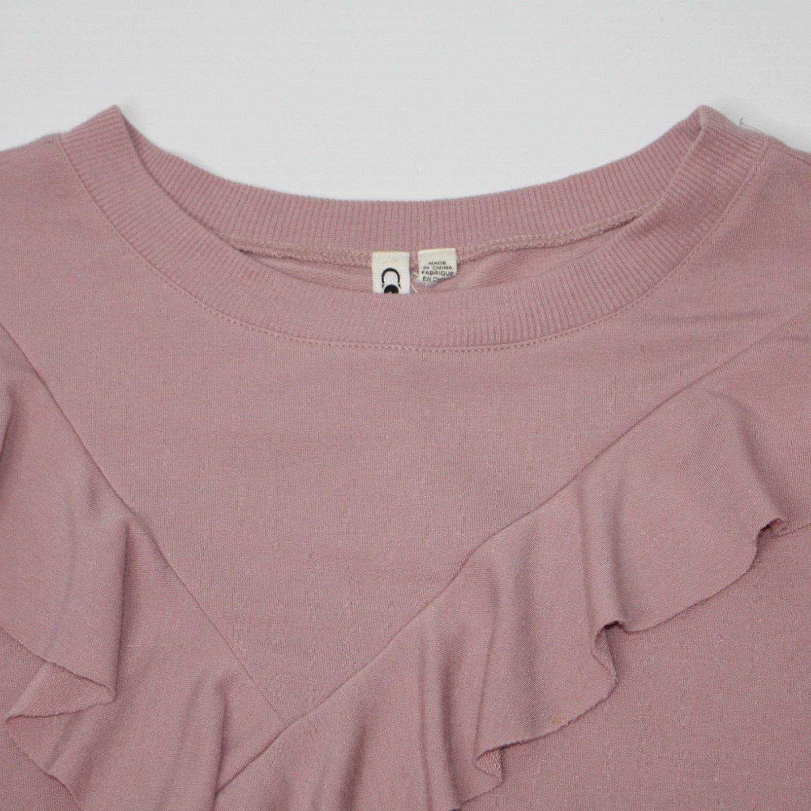 Other Cable & Gauge Blush Lightweight Ruffle Sweater Top Size M / US 6-8 / IT 42-44 - 3 Thumbnail