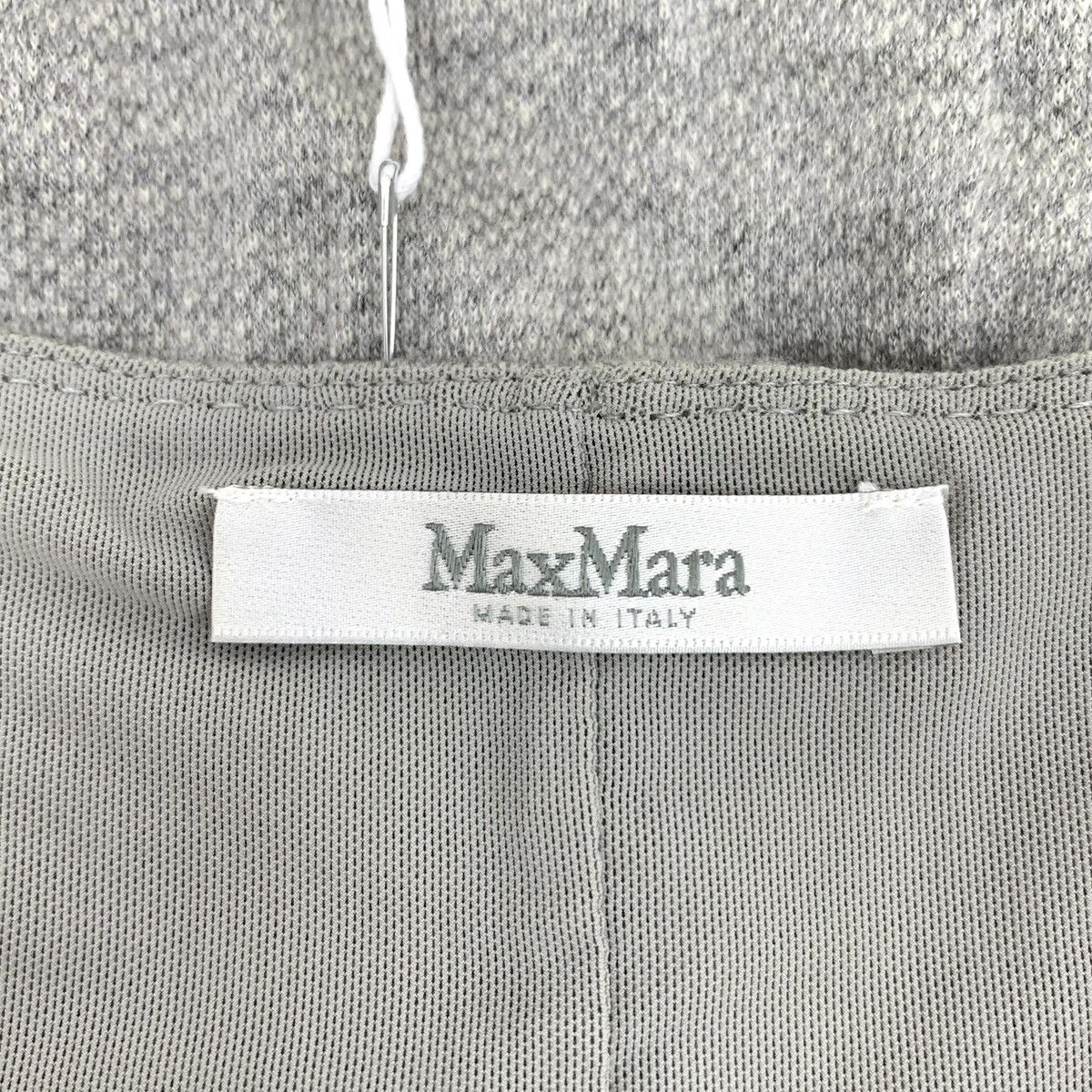 Max Mara Maxmara Grey Wool Ruched Crew Neck Long Sleeve Dress K26WX Size M / US 6-8 / IT 42-44 - 6 Thumbnail