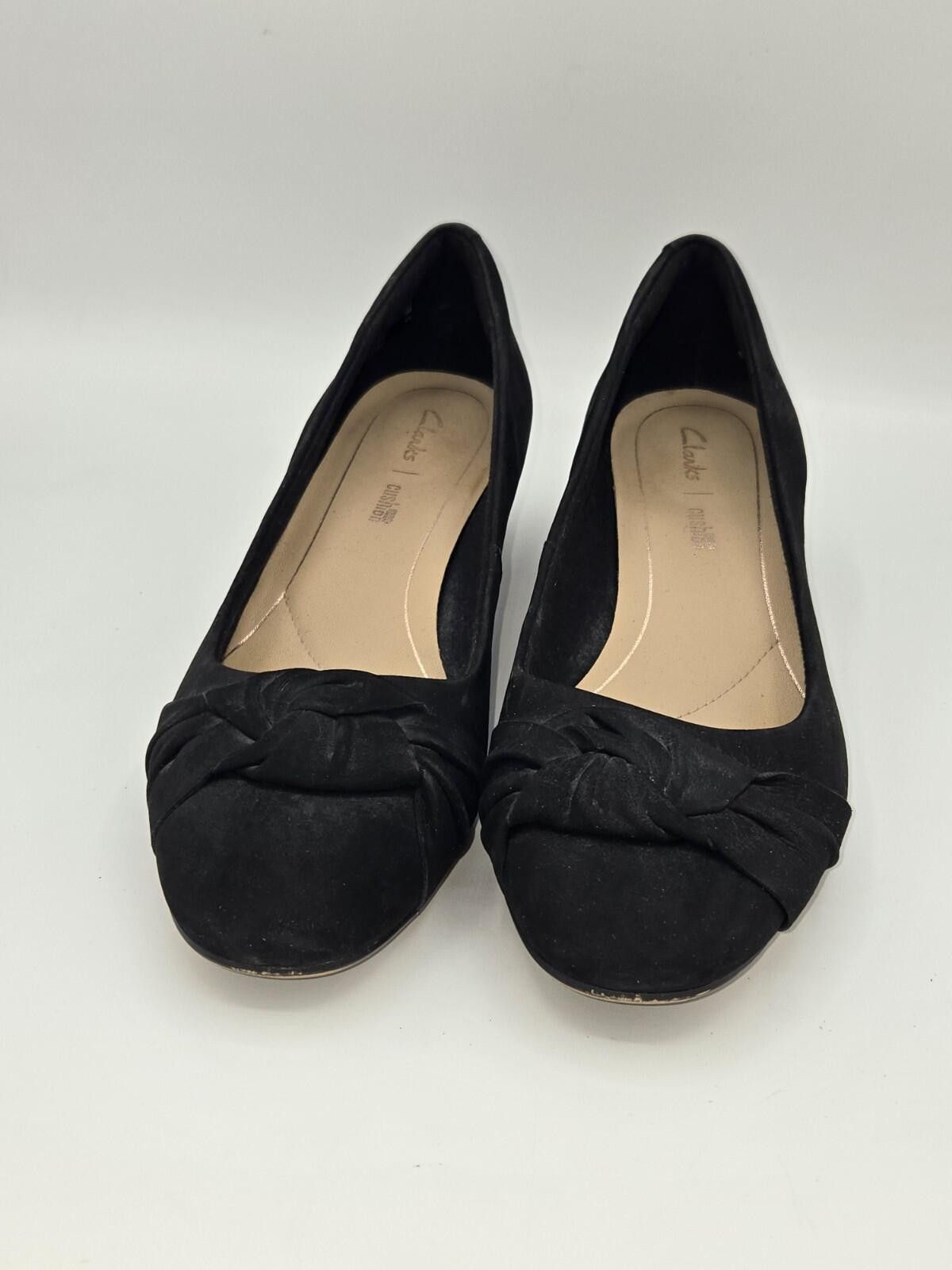 Clarks Clarks Orabella Lily Black Bow Suede Block Heel Shoes 7.5 Size US 7.5 / IT 37.5 - 1 Thumbnail