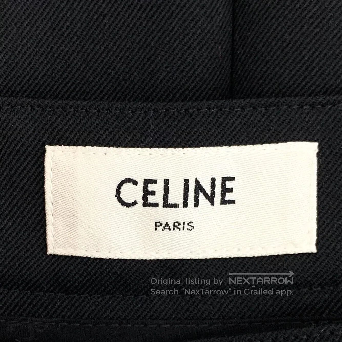 Celine CELINE Black horsebit pleated wool casual half long skirt| Size 37" - 7 Thumbnail