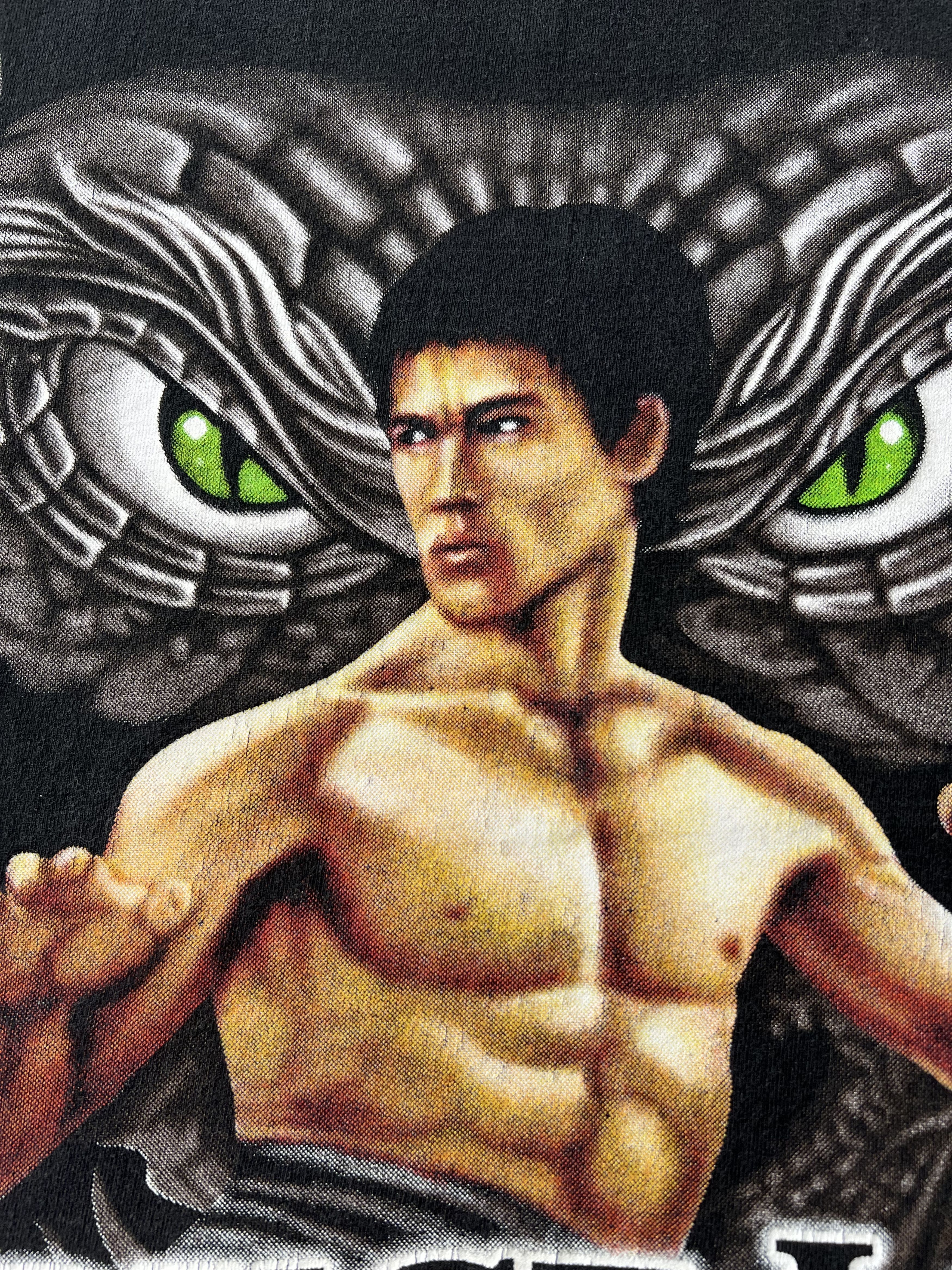 Vintage Vintage 90s Bruce Lee Dragon Movie Actor Black T-shirt Size US M / EU 48-50 / 2 - 6 Thumbnail