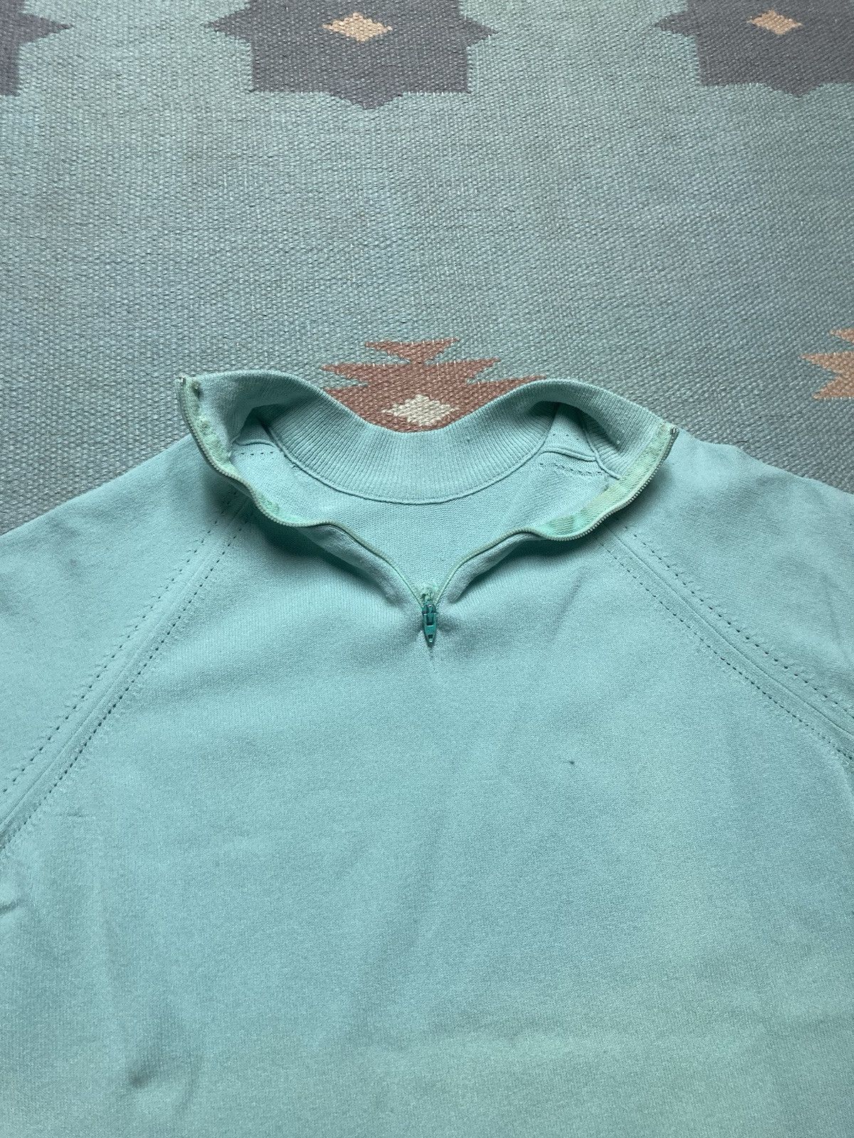 Vintage Vintage 60s t shirt textured poly nylon? blue women’s large Size L / US 10 / IT 46 - 6 Thumbnail
