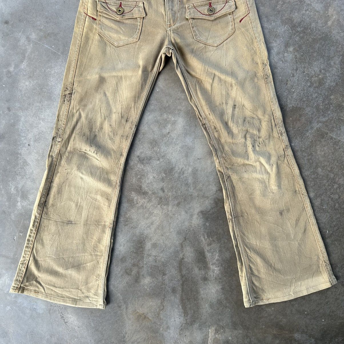 Japanese Brand Vintage Rush Hour Multi Pocket Casual Trousers Flare Pants Size US 26 / EU 42 - 3 Thumbnail