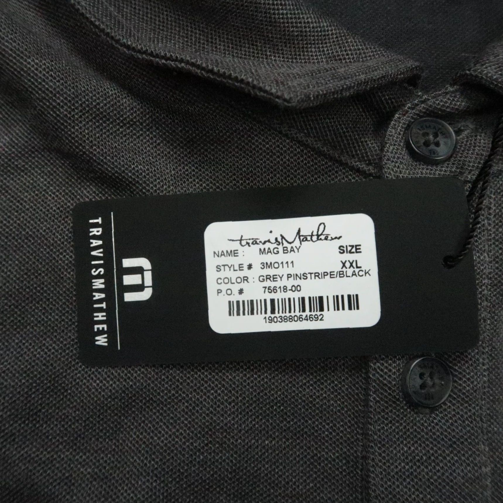 TravisMathew Travis Mathew Shirt Men XL Gray Polo Size US XL / EU 56 / 4 - 5 Thumbnail