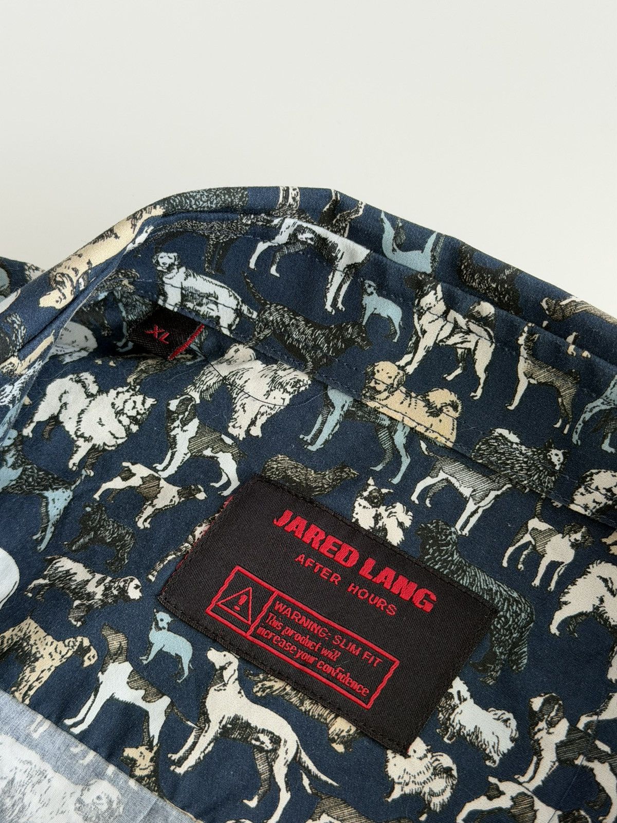 Jared Lang Jared Lang Dogs All Over Print Button Up Shirt XL Slim Fit Size US XL / EU 56 / 4 - 5 Thumbnail