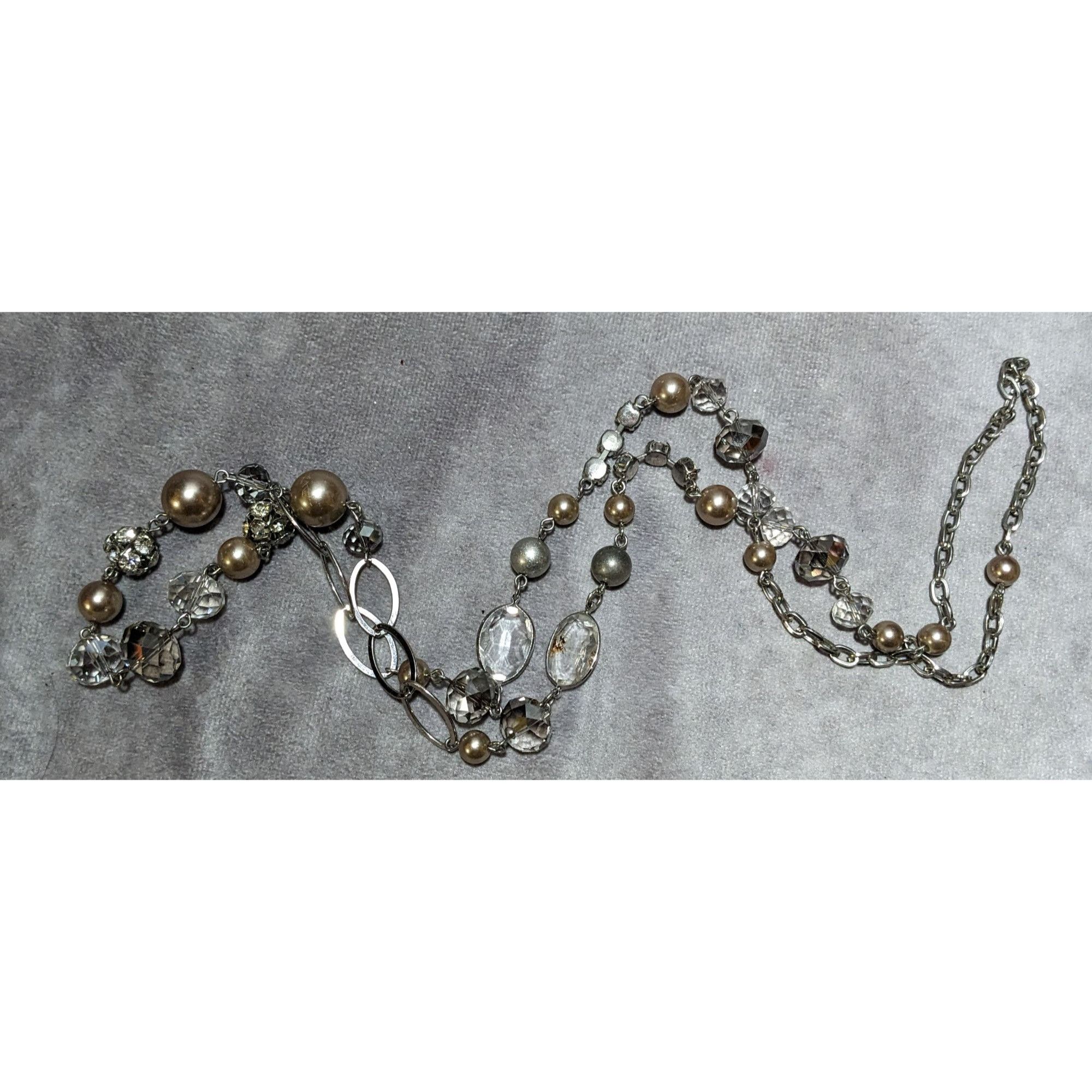 Other Glam Faceted Glass Pearl Beaded Necklace Size ONE SIZE - 9 Thumbnail