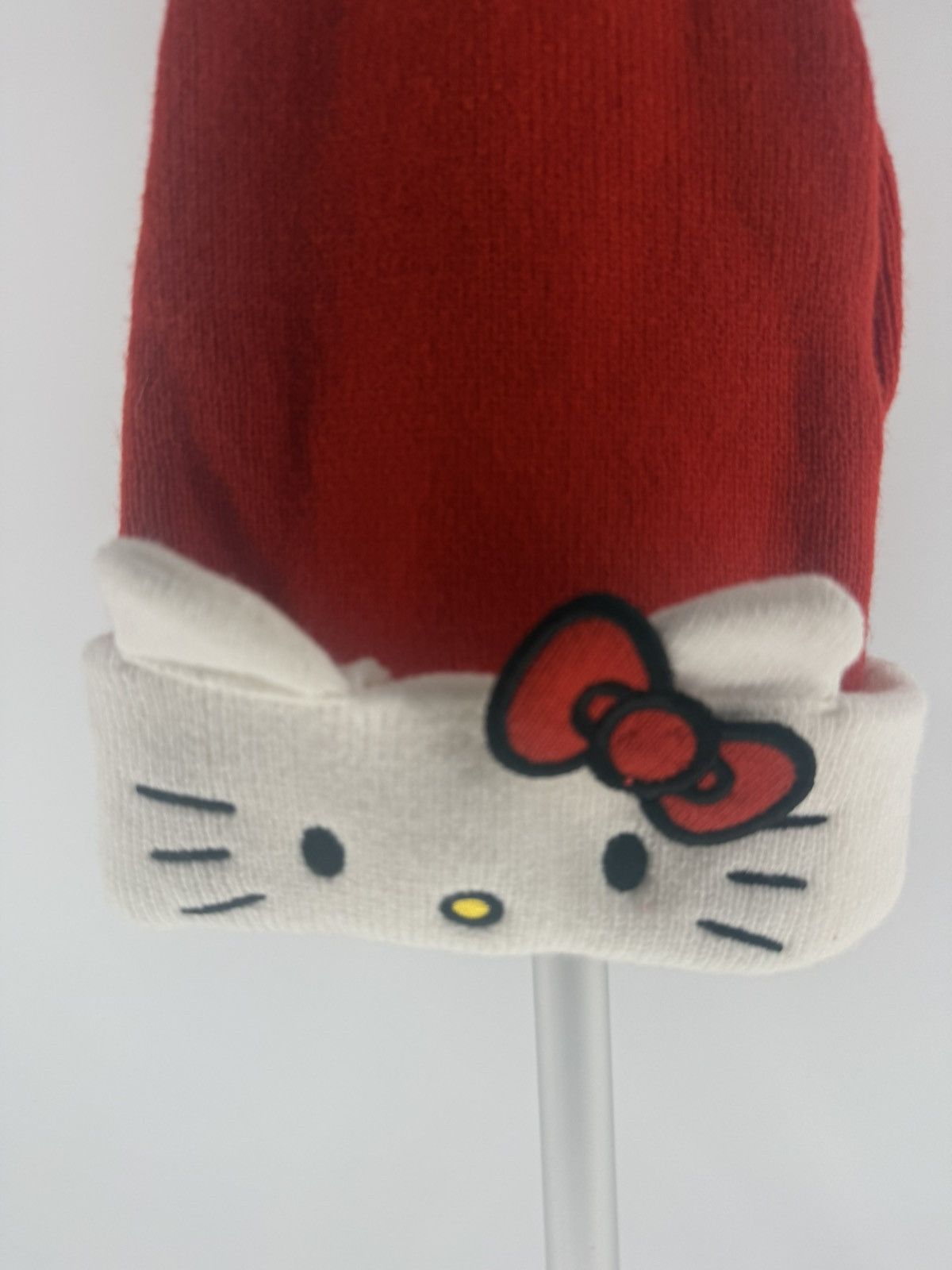 Other Hello Kitty Christmas Holiday Santa Red Beanie Hat Knit Size ONE SIZE - 3 Thumbnail