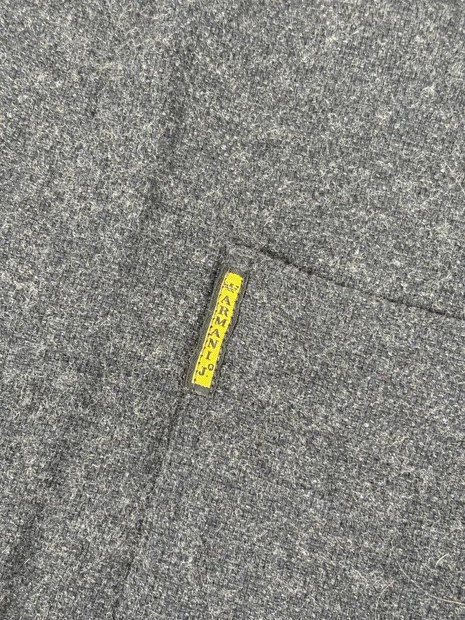 Armani 1990s Armani Dark Grey Minimalist Wool Blend Shirt Size US M / EU 48-50 / 2 - 8 Thumbnail