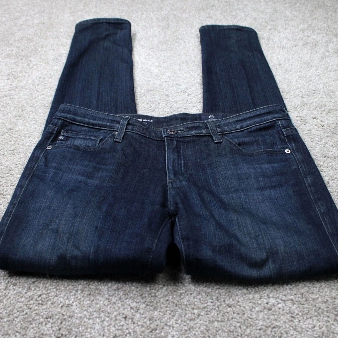 Vintage AG Adriano Goldschmied Jeans Women 26 x 28 Blue Legging Ankle Super Skinny Ankle Size 26" / US 2 / IT 38 - 2 Thumbnail