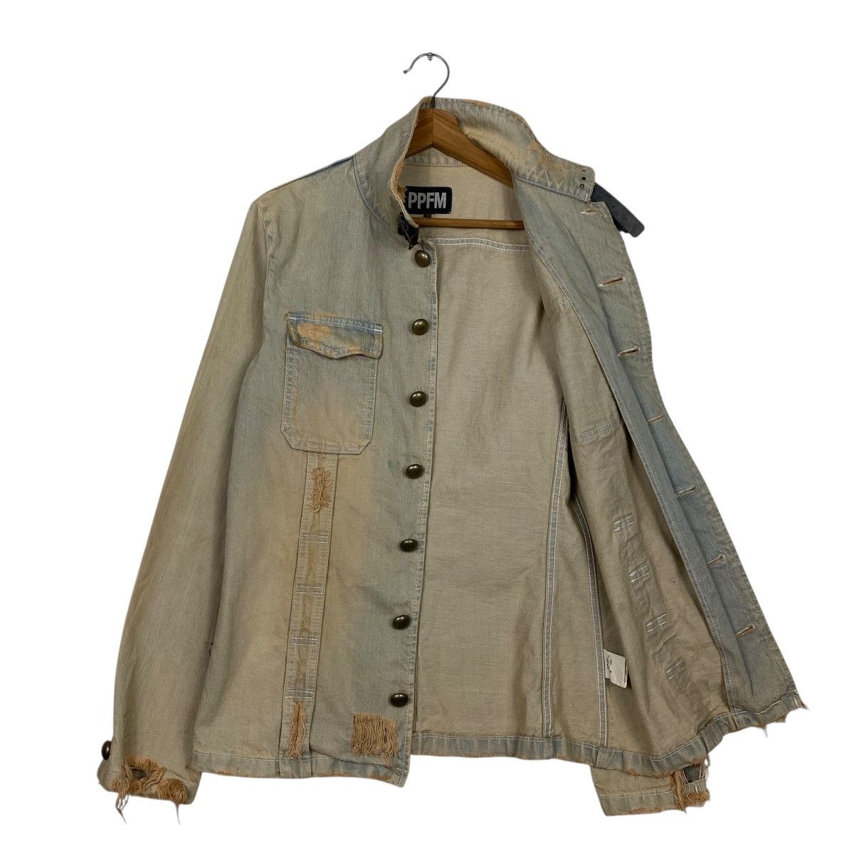 PPFM PPFM ditressed design denim jacket Size US M / EU 48-50 / 2 - 9 Thumbnail