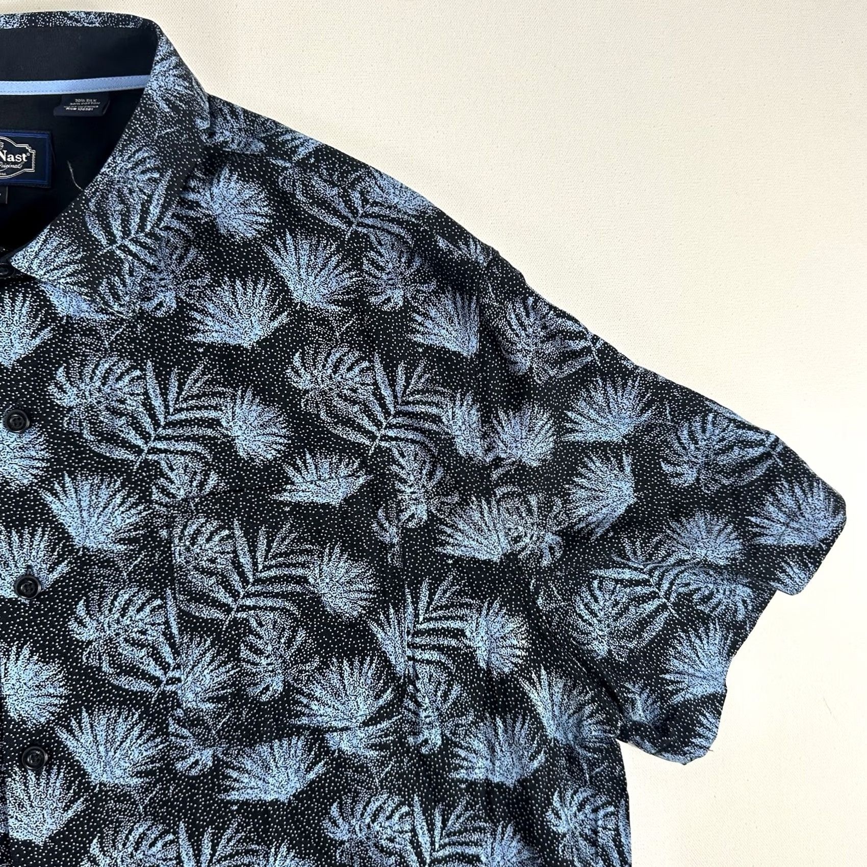 Nat Nast Nat Nast Shirt Mens XL Blue Silk Bowling Floral Camp Luxury Sleeve Size US XL / EU 56 / 4 - 3 Thumbnail