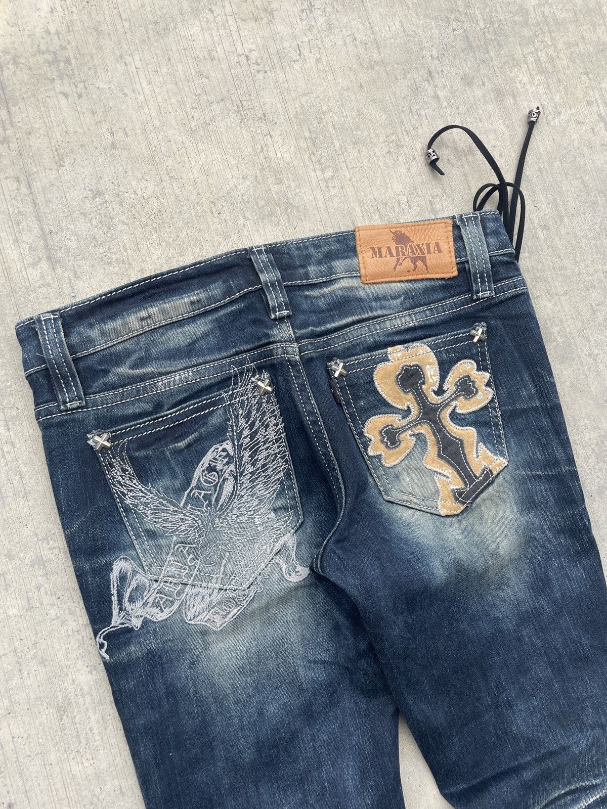 Japanese Brand 2000s JAPANESE BRAND MARAXIA LACES WAX CROSS POCKET SKINNY Size 30" / US 8 / IT 44 - 6 Thumbnail