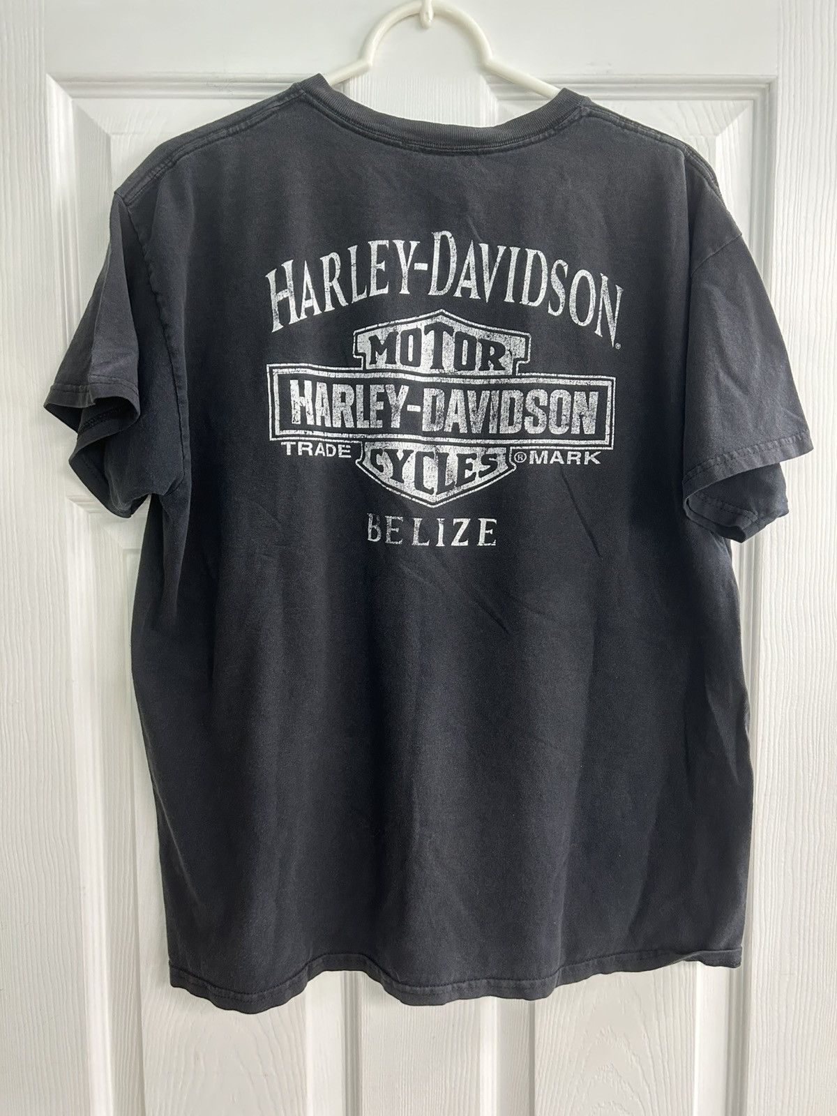 Harley Davidson Harley Davidson Belize Faded Motorcycle Graphic Tshirt Size US XL / EU 56 / 4 - 3 Thumbnail