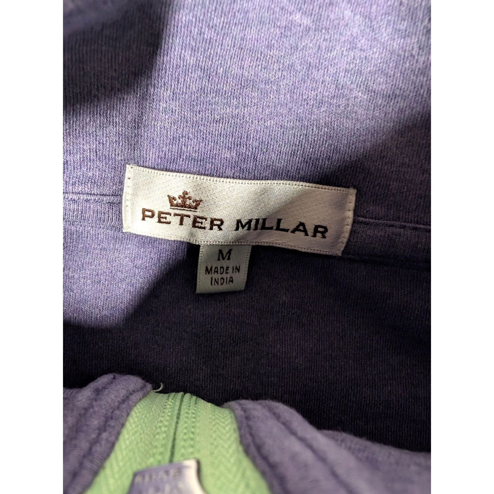 Peter Millar VINTAGE Peter Millar Pullover Mens Medium Purple Quarter Zip Cotton Knit Sweatshirt Size US M / EU 48-50 / 2 - 7 Thumbnail