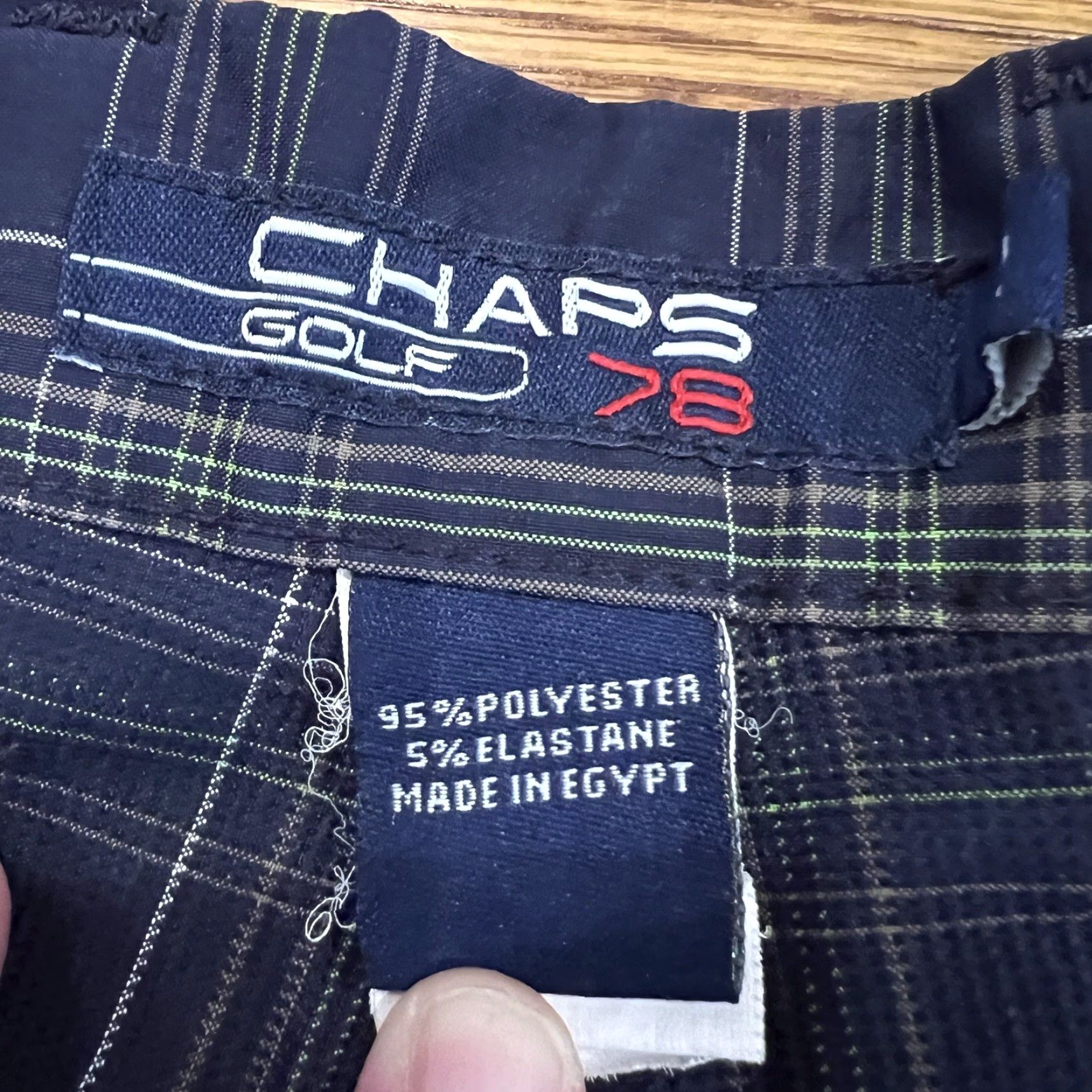 Chaps Chaps Golf 78 Shorts Men's Flat Front Stretch Polyester Navy Blue Plaid 42 Size US 42 / EU 58 - 4 Thumbnail