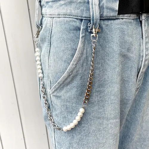 Jewelry Pearl Wallet Chain, Pants Chain Size ONE SIZE - 3 Thumbnail