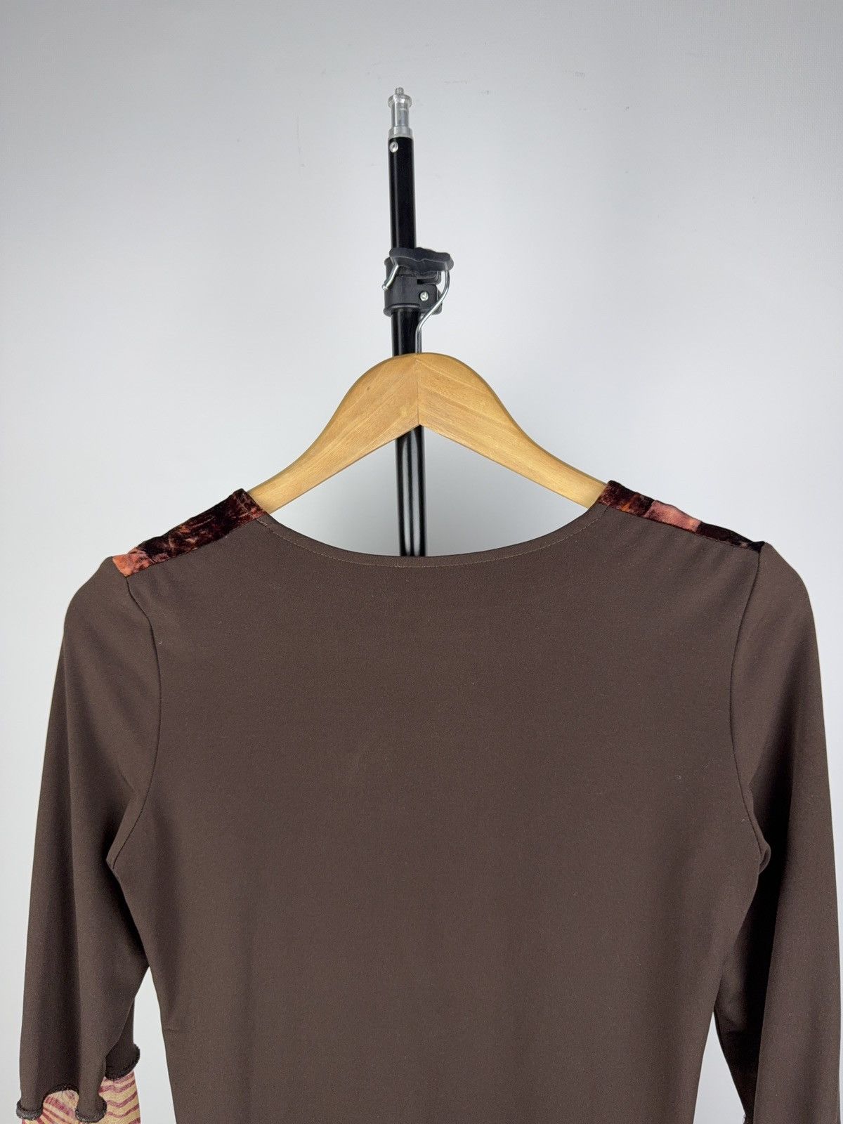 Other Y2K Mesh Panel Top Gaultier Style Crushed Velvet & Stripes Size M / US 6-8 / IT 42-44 - 5 Thumbnail
