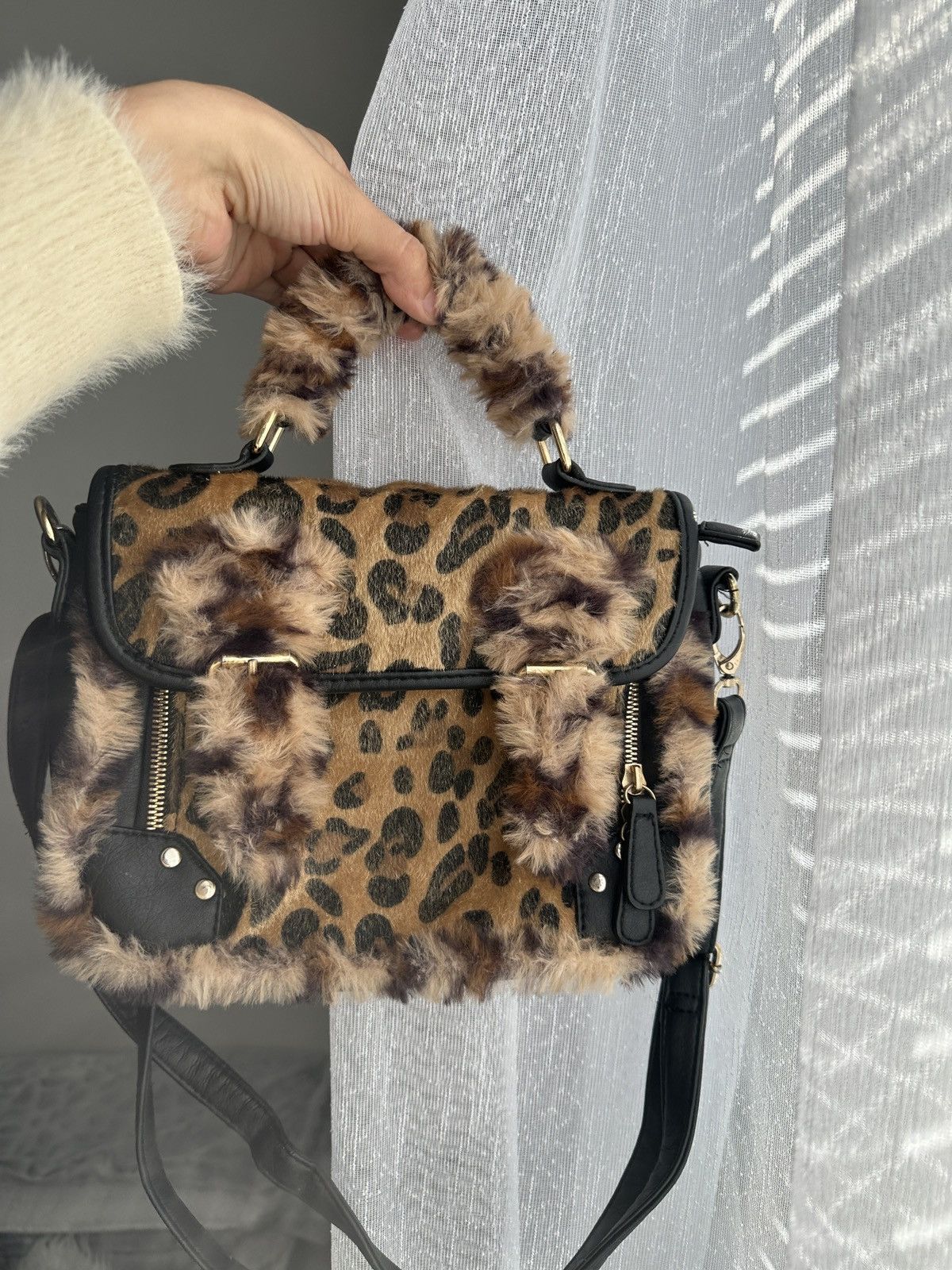 Vintage Fur leopard details bag vintage Size ONE SIZE - 1 Preview