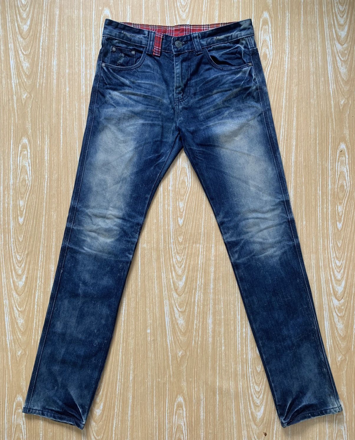 Japanese Brand Street Setup est 2007 Mud Wash Denim Jeans Pants Size US 30 / EU 46 - 3 Thumbnail
