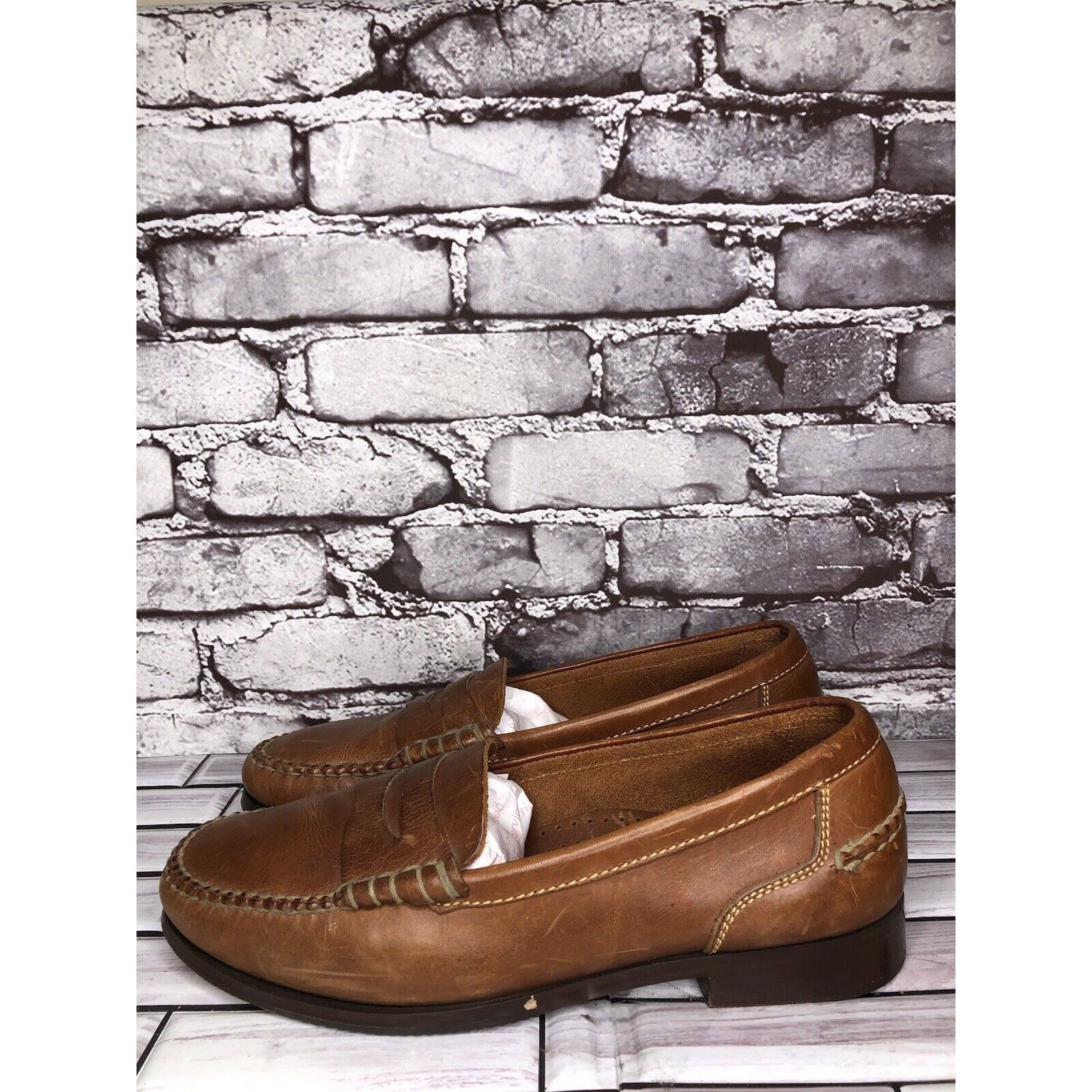 Kirkland Signature Kirkland Signature Brown Leather Penny Loafers Moc Toe Slip Size US 10 / EU 43 - 8 Thumbnail