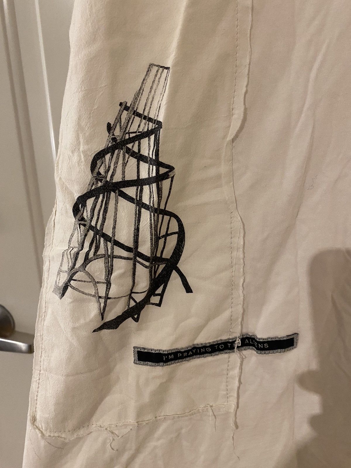 Rick Owens Drkshdw Rick Owens DRKSHDW Praying To The Aliens Shirt Size US L / EU 52-54 / 3 - 2 Thumbnail