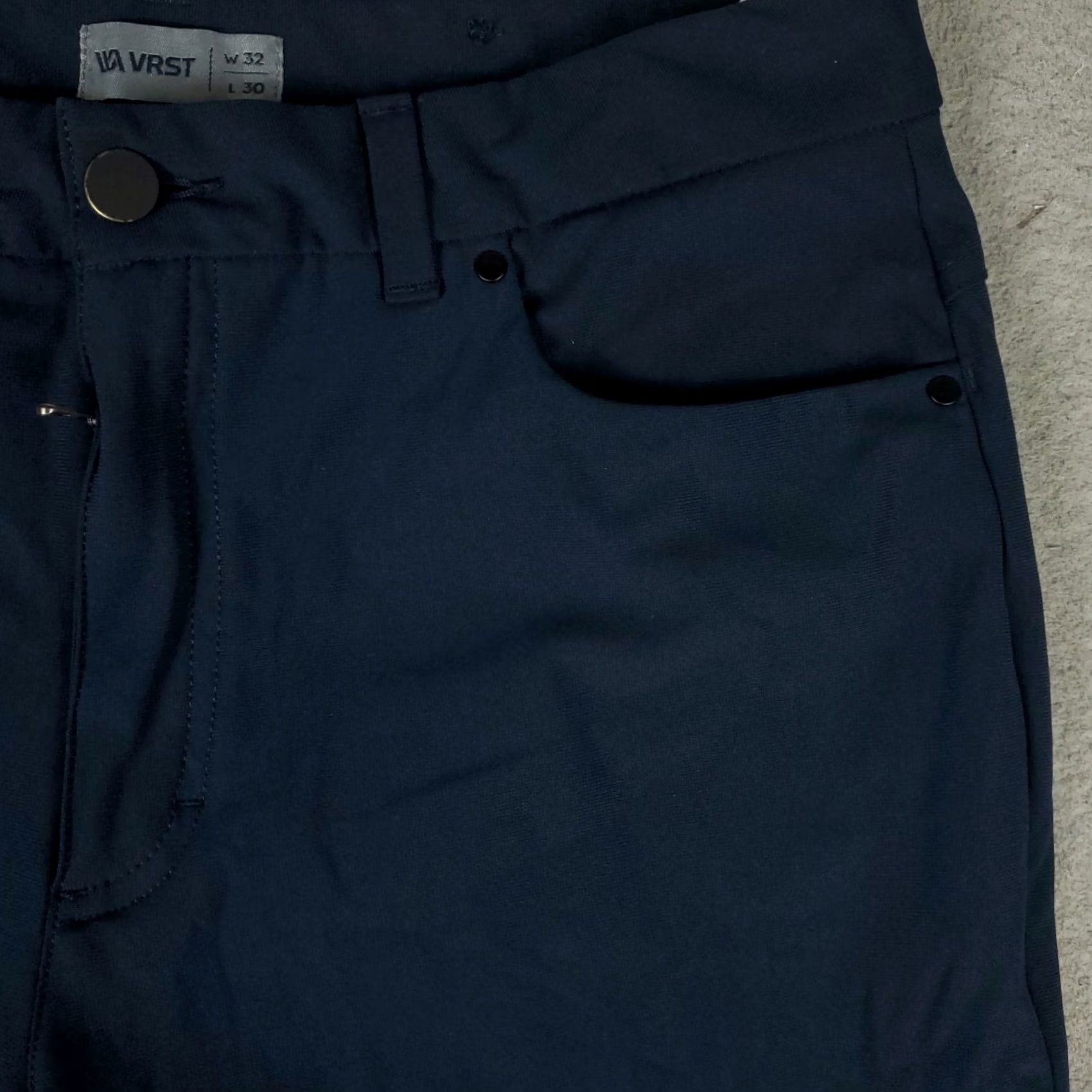 Vintage VRST Pants Mens 32x28 Blue Stretch 5-Pocket Chino Trousers Size US 32 / EU 48 - 3 Thumbnail
