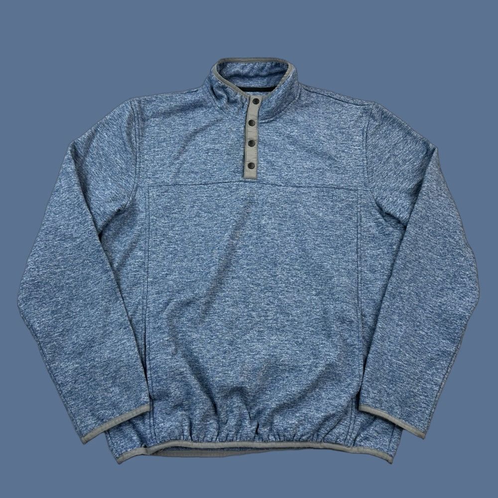 johnnie-O Johnnie-O Sweater Mens Medium Blue Fleece 1/4 Snap Henley Pullover Golf Casual Size US M / EU 48-50 / 2 - 1 Thumbnail
