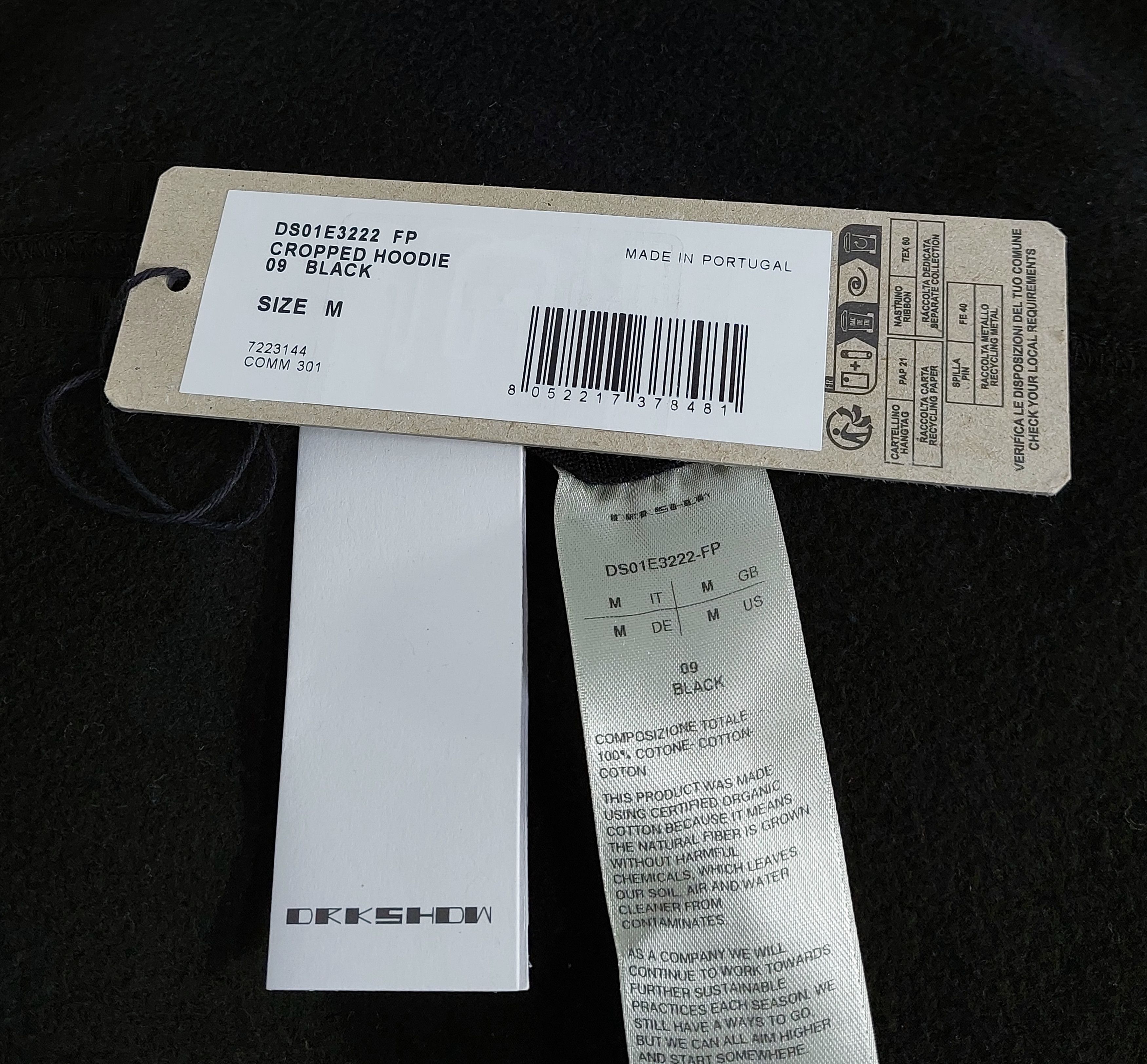 Rick Owens Drkshdw cropped hoodie - black M Size M / US 6-8 / IT 42-44 - 4 Thumbnail