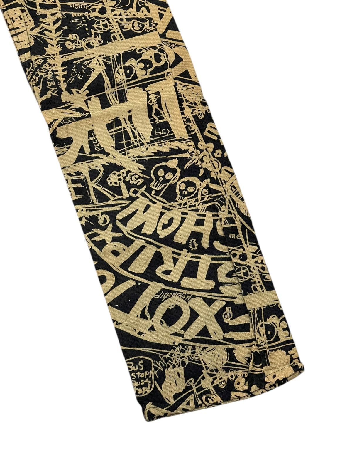 Japanese Brand Slim Jeans World Wide Love Japan Pop Art 4🟦0 Size US 29 - 3 Thumbnail