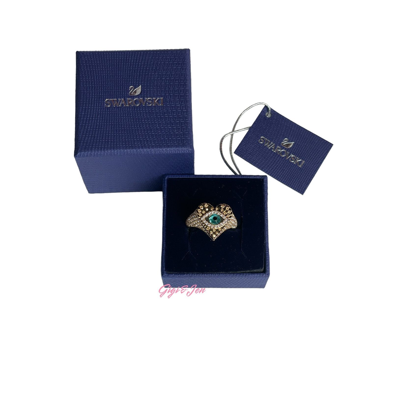 Swarovski Swarovski Lucky Goddess Heart Ring Gold Tone Size 8 USA Size ONE SIZE - 6 Thumbnail