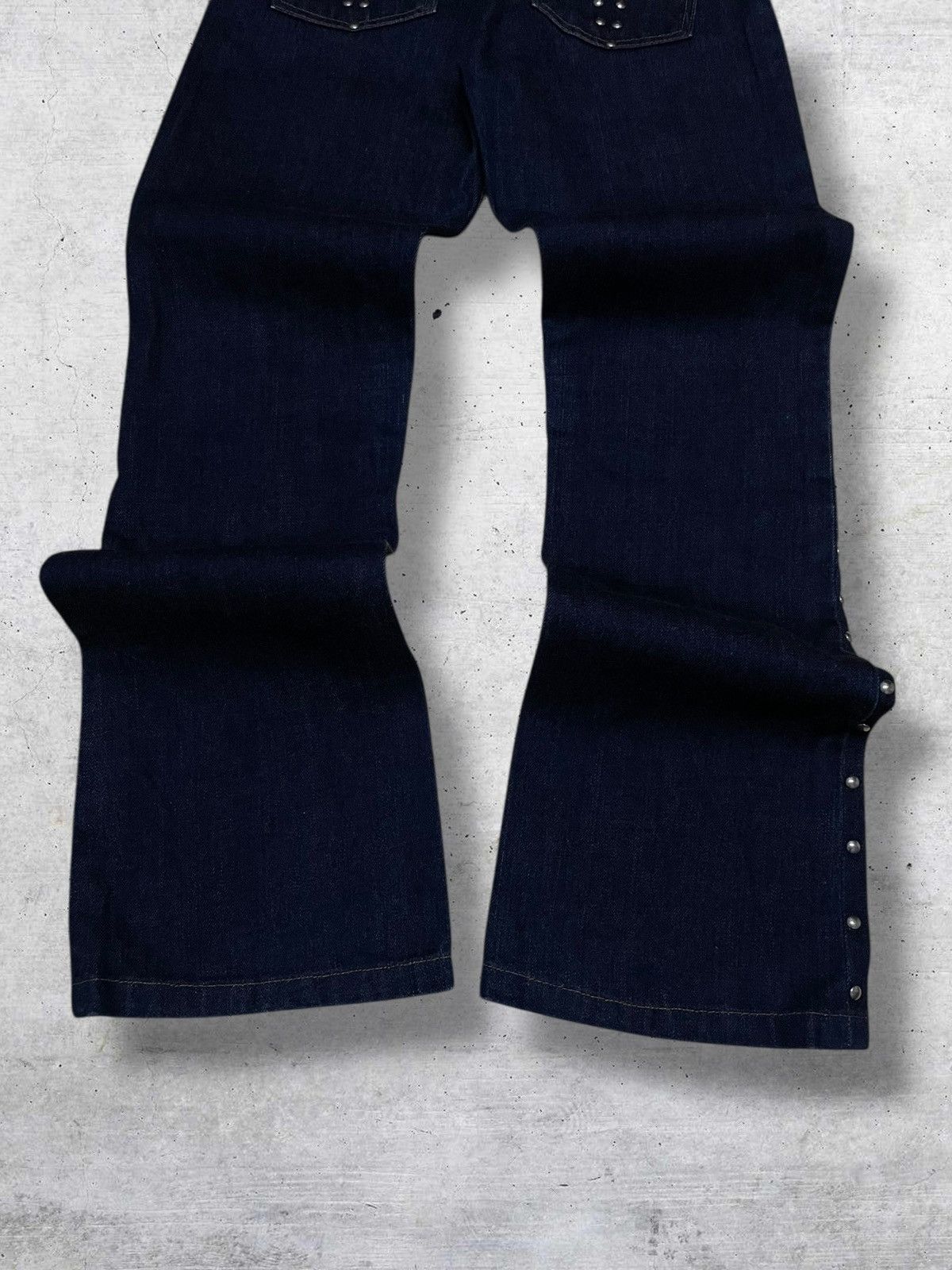 Tornado Mart VINTAGE FIORUCCI 90S DESIGNER OG STUDDED FLARED DENIM STYLE Size US 26 / EU 42 - 10 Thumbnail