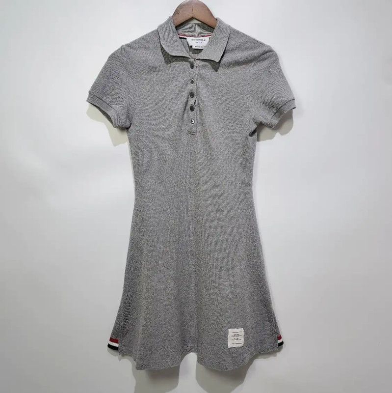 Thom Browne Thom Browne Gray Cotton Dress for Women 0089 Size M / US 6-8 / IT 42-44 - 1 Thumbnail