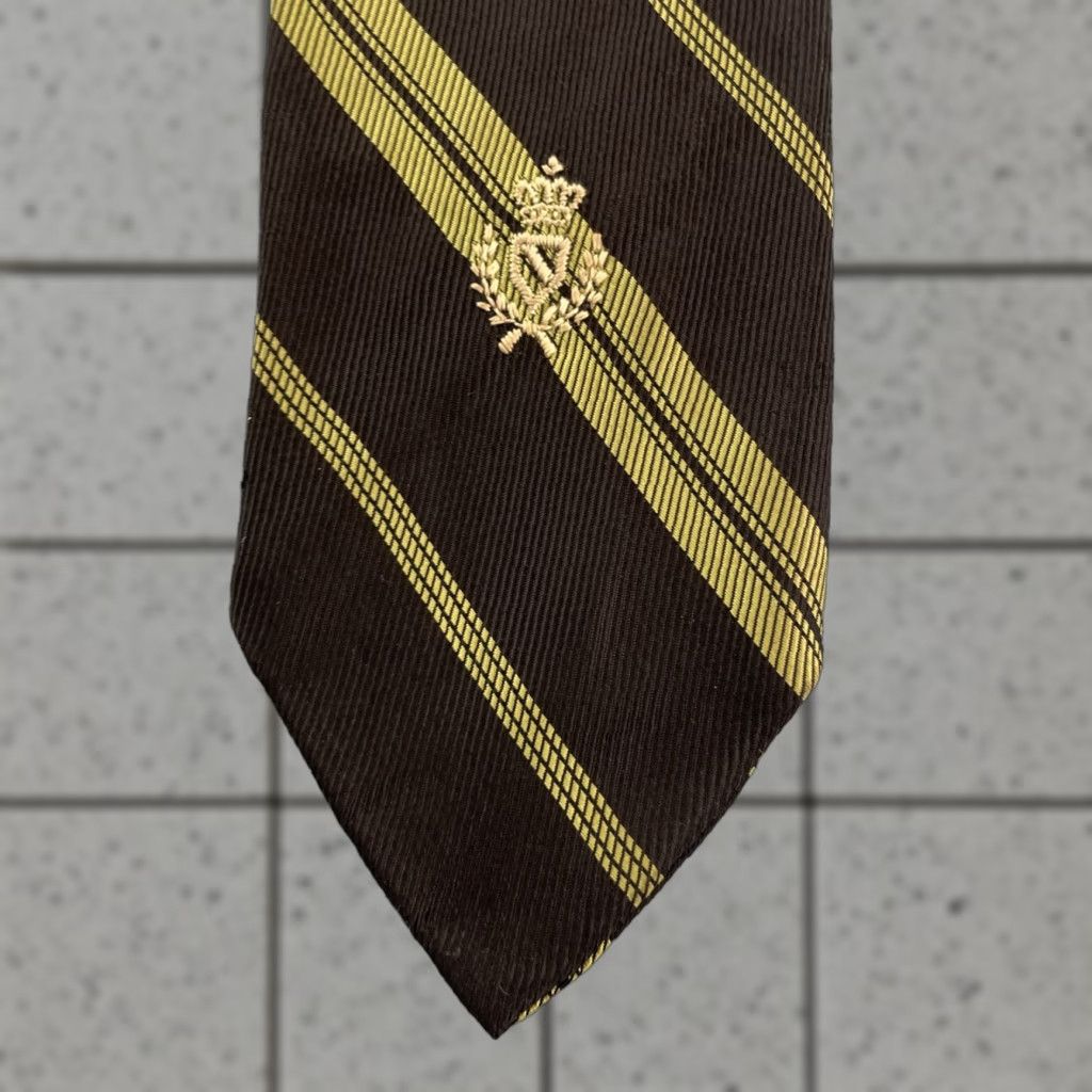Vintage VINTAGE Repp Necktie Striped Tie Green Black Crest Weave Regimental 3x60 Wear Tie Size ONE SIZE - 1 Thumbnail