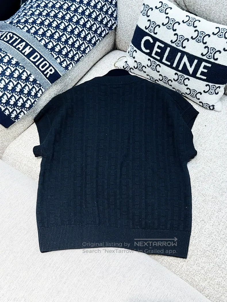 Hermes Hermes Black knit V-neck sleeveless top Size XXS / US 00 / IT 34 - 3 Thumbnail