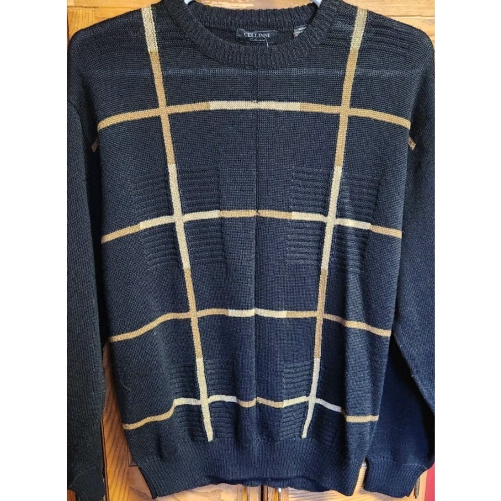 Vintage VINTAGE Cellini Collezione Wool Blend Sweater Men's M Medium Pullover Plaid NWT Size US M / EU 48-50 / 2 - 4 Thumbnail